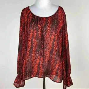 Notations top size L Multicolored peasant sleeve